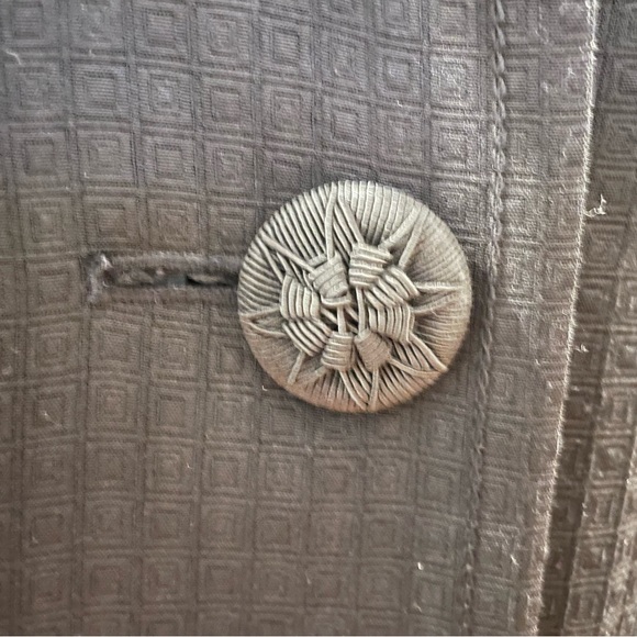 MAX STUDIO | Black Empire Waist 3/4 Sleeve Trench Coat - Picture 3 of 5